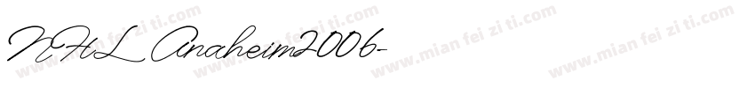 NHL Anaheim2006字体转换